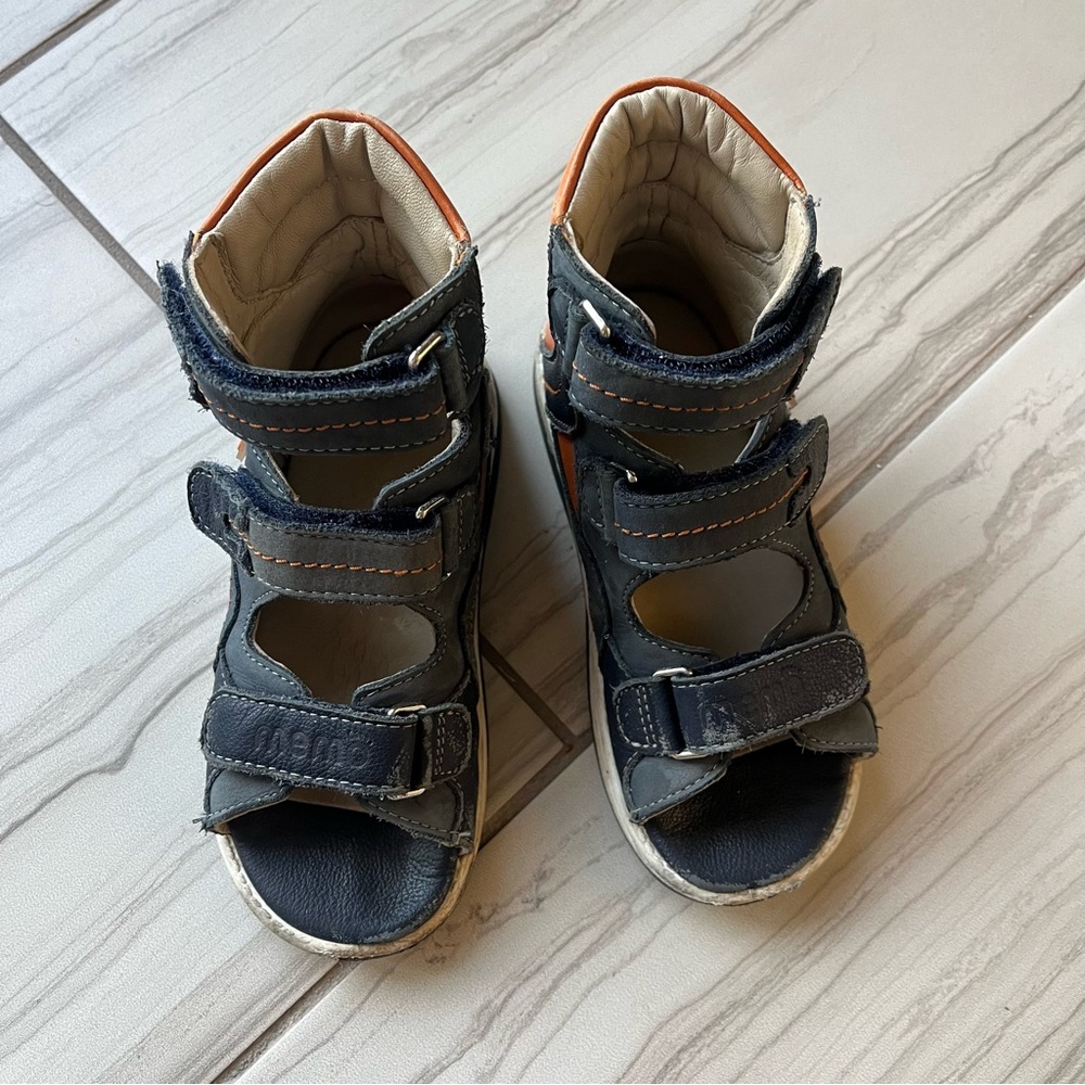 Memo Michael corrective orthopedic high-top AFO leather sandal